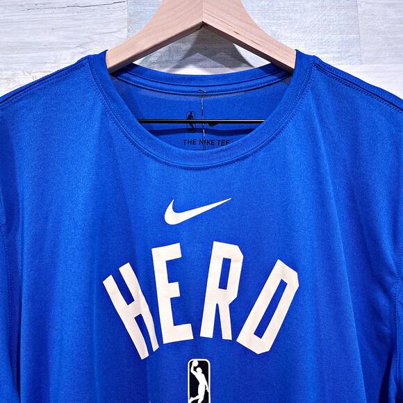 Wisconsin Herd NBA G League Nike Dri Fit Mesh Tee Blue Long Sleeve Mens XL - Picture 2 of 7